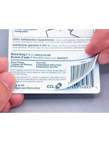 Etiqueta adhesiva cubriente avery permanente...
