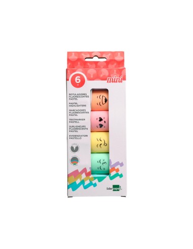 Rotulador liderpapel mini fluorescente pastel...