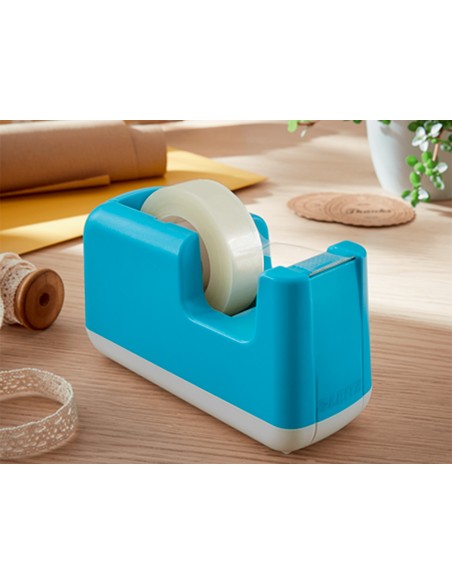 Portarrollo sobremesa leitz cosy plastico para cintas 33 m color azul