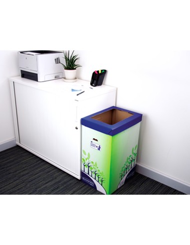 Contenedor papelera reciclaje fellowes carton...