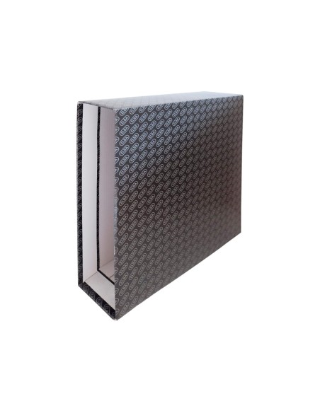 Caja archivador de palanca carton forrado elba folio lomo 85 mm negro
