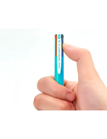 Boligrafo pilot super grip g 4 colores retractil sujecion de caucho tinta base de aceite cuerpo color azul