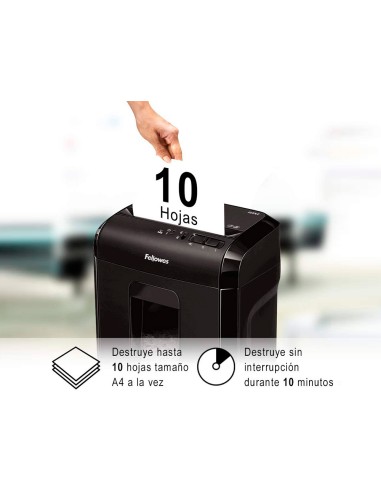 Destructora de documentos fellowes 10m...