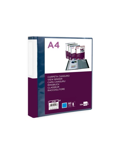 Carpeta liderpapel 80 fundas canguro pp din a4...