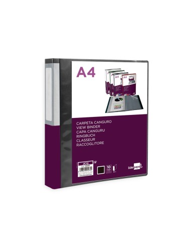 Carpeta liderpapel 10 fundas canguro pp din a4...