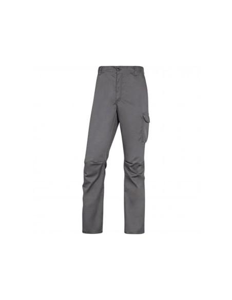 Pantalon de trabajo deltaplus cintura elastica 5 bolsillos color gris / negro talla l