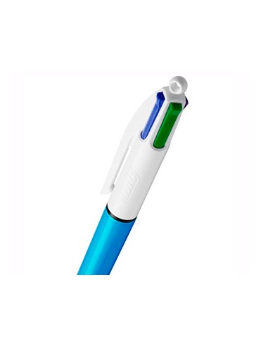 Boligrafo bic cuatro colores shine azul punta...
