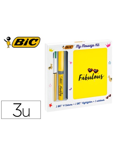 Set escritura bic 1 cuatro colores shine + 1...