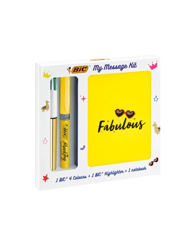 Set escritura bic 1 cuatro colores shine + 1...