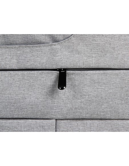 Funda para portatil q-connect 15,6\" con asas retractiles cremallera 3 bolsillos exteriores gris