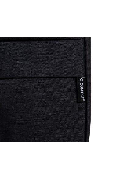 Funda para portatil q-connect 15,6\" con asas retractiles cremallera 3 bolsillos exteriores negro
