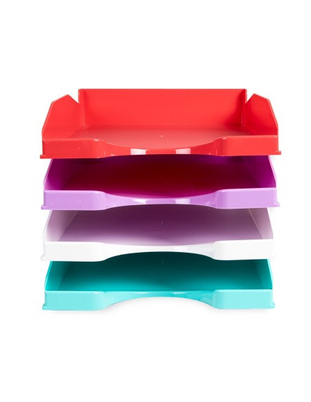 Bandeja sobremesa plastico q-connect lavanda opaco 240x70x340 mm