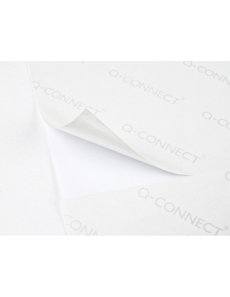 Etiqueta adhesiva q-connect kf11207 tamaño 48,5x16,9 mm fotocopiadora laser ink-jet caja con 100 hojas din a4