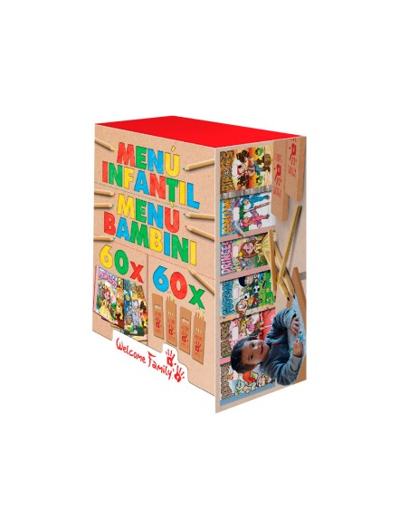 Kit para colorear welcome family con 60 cuadernos para colorear y 60 cajas de 4 lapices de colores surtidos