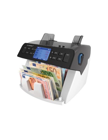Detector y contador q-connect de billetes falsos sensor doble cis actualizacion divisas usb tarjeta sd o