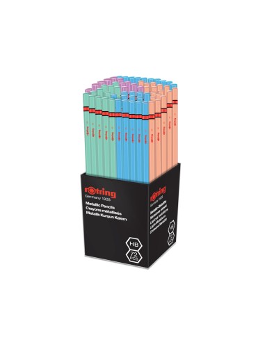 Lapices de grafito rotring metallic hb cuerpo...
