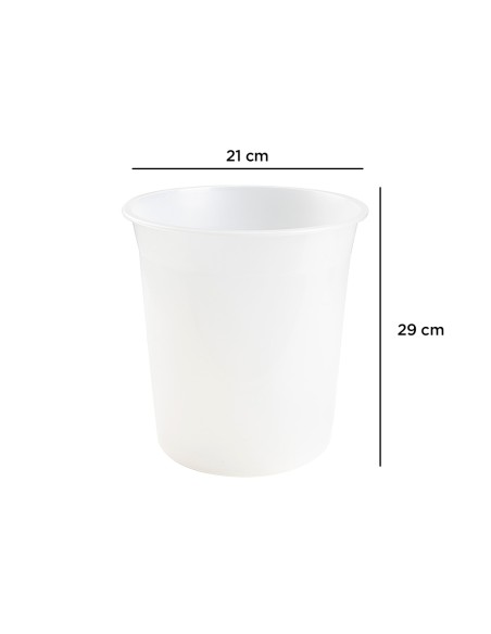 Papelera plastico q-connect transparente 13 litros 275x285 mm