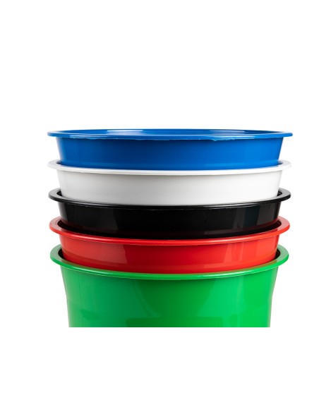 Papelera plastico q-connect negro opaco 13 litros 275x285 mm
