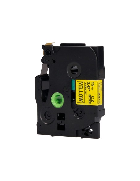 Cinta q-connect tze-631 amarillo-negro 12mm longitud 8 m