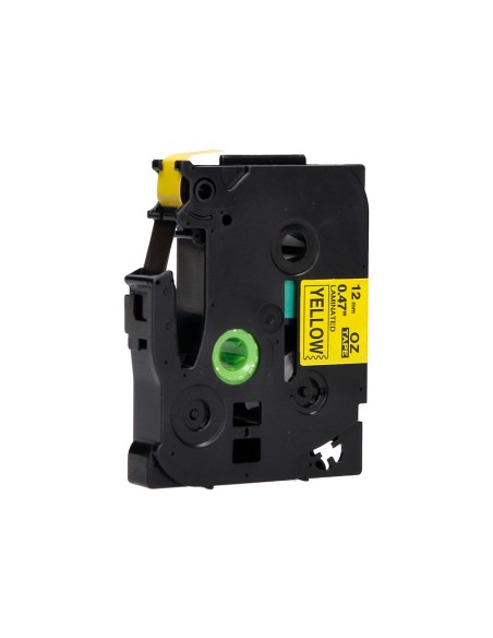 Cinta q-connect tze-631 amarillo-negro 12mm longitud 8 m