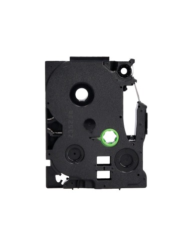 Cinta q-connect tze-231 blanco-negro 12mm...
