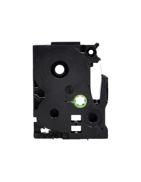 Cinta q-connect tze-221 blanco-negro 9mm longitud 8 m