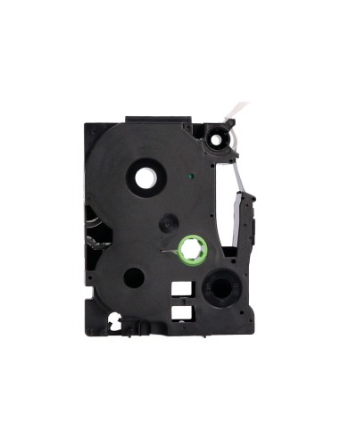 Cinta q-connect tze-131 transparente-negro 12mm...