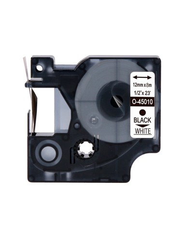 Cinta q-connect mk-221 blanco-negro 9mm...