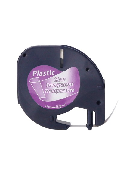 Cinta q-connect 12 mm x 4 m transparente para maquina letratag
