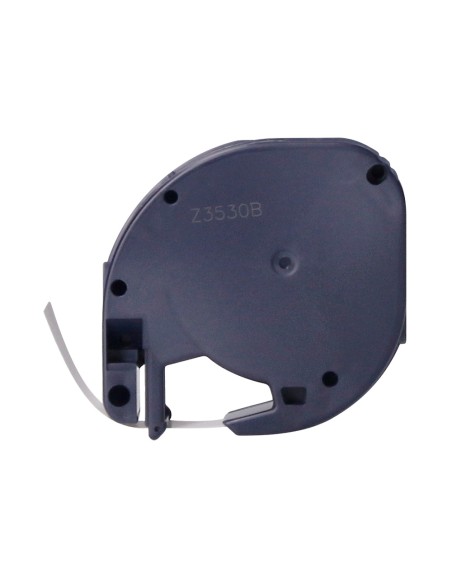 Cinta q-connect 12 mm x 4 m negro-blanco perla para maquina letratag