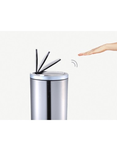 Papelera metalica q-connect con sensor...