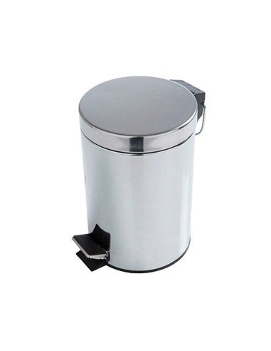 Papelera metalica q-connect con pedal cromada...