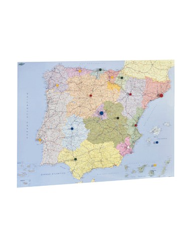 Mapa mural faibo españa y portugal autonomico...