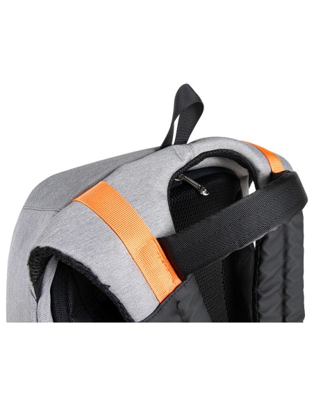 Mochila para portatil q-connect 18\" negra / gris poliester impermeable 460x170x310 mm