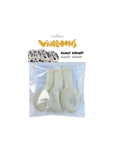 Globo 100% latex biodegradable cristal confetti...
