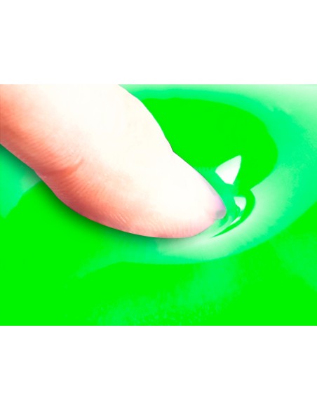 Alfombrilla para raton q-connect reposamuñecas de gel pvc color verde 210x245x20 mm