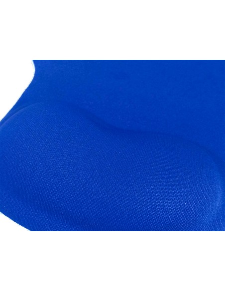 Alfombrilla para raton q-connect reposamuñecas de gel color azul 190x230x20 mm