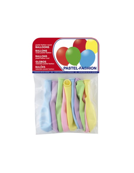 Globo 100% latex biodegradable pastel claro bolsa de 10 unidades colores surtidos