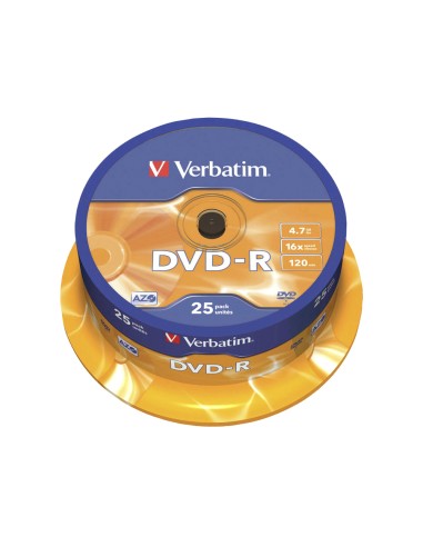 Dvd-r verbatim capacidad 4.7gb velocidad 16x...