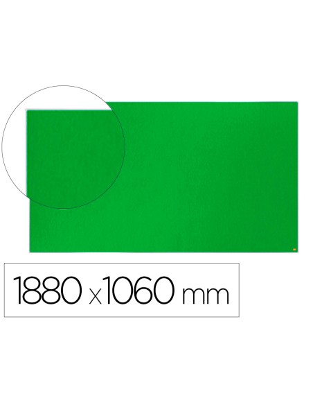 Tablero de anuncios nobo impression pro fieltro verde formato panoramico 85\" 1880x1060 mm