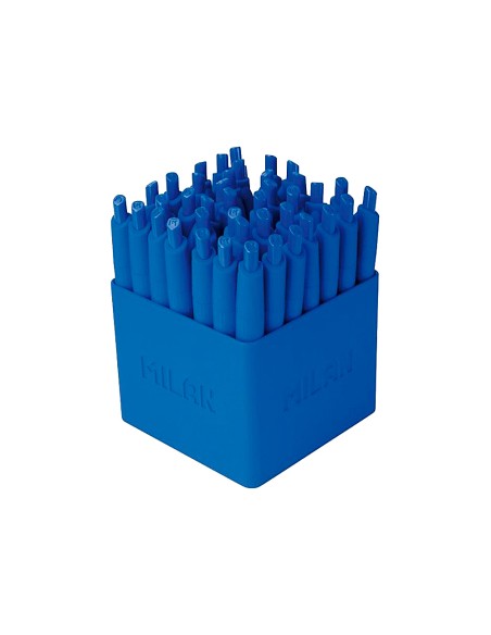 Boligrafo milan p1 expositor retractil 1 mm touch mini azul expositor de 40 unidades
