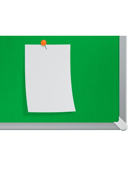 Tablero de anuncios nobo impression pro fieltro verde formato panoramico 40\" 890x500 mm