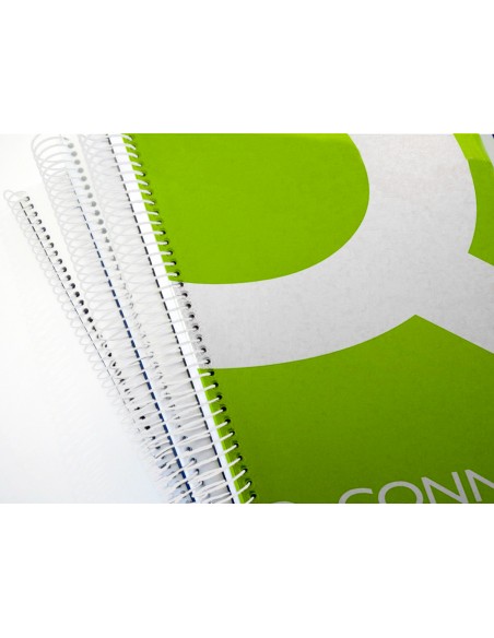 Espiral metalico q-connect blanco 64 5:1 10 mm 1mm caja de 200 unidades