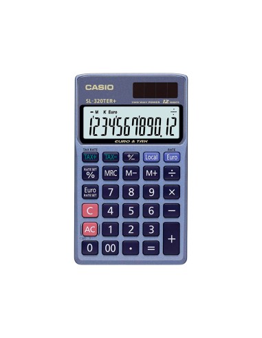 Calculadora casio sl-320ter bolsillo 12 digitos...