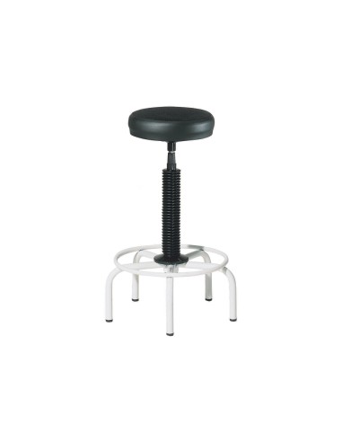 Taburete rocada oficina asiento tapizado negro...