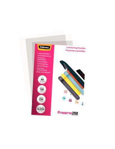 Bolsa de plastificar fellowes brillo din a4 250...