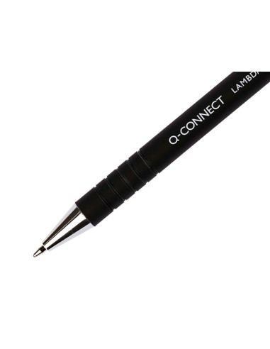 Boligrafo q-connect retractil con grip 0,7 mm...