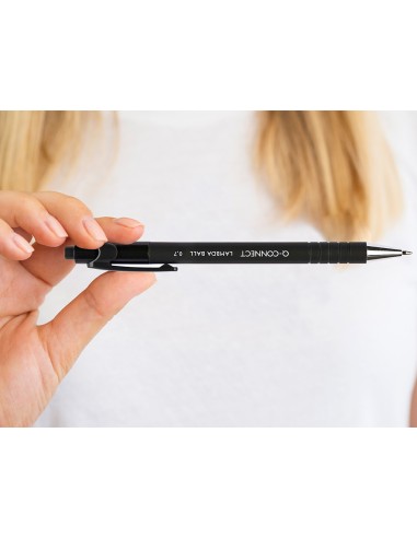 Boligrafo q-connect retractil con grip 0,7 mm...
