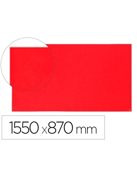 Tablero de anuncios nobo impression pro fieltro rojo formato panoramico 70\" 1550x870 mm