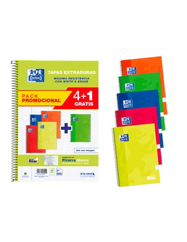 Cuaderno espiral oxford tapa extradura folio 80...